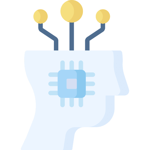 Chip artificial intelligence education user icon