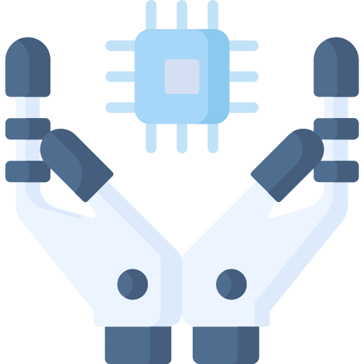 Robot artificial intelligence robotics technology icon