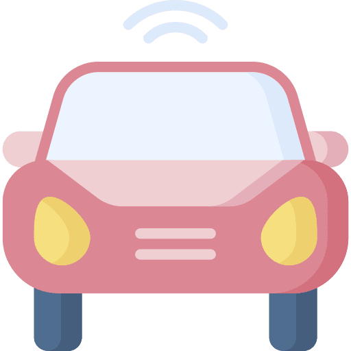 Autonomous car mobility autonomous car transportation icon