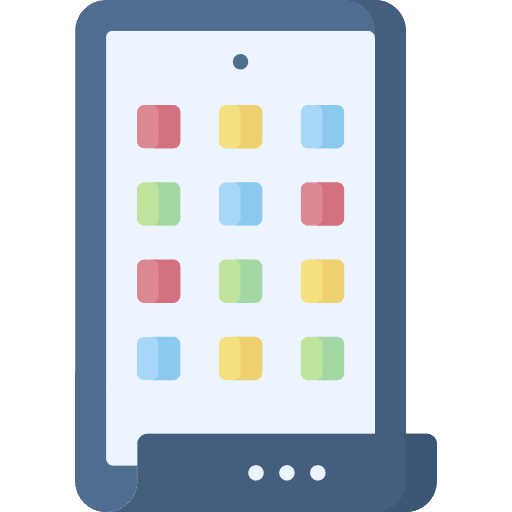 Foldable phone wrap around foldable smartphone techonology icon