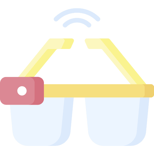 Smart glasses augmented reality electronics internet of things icon