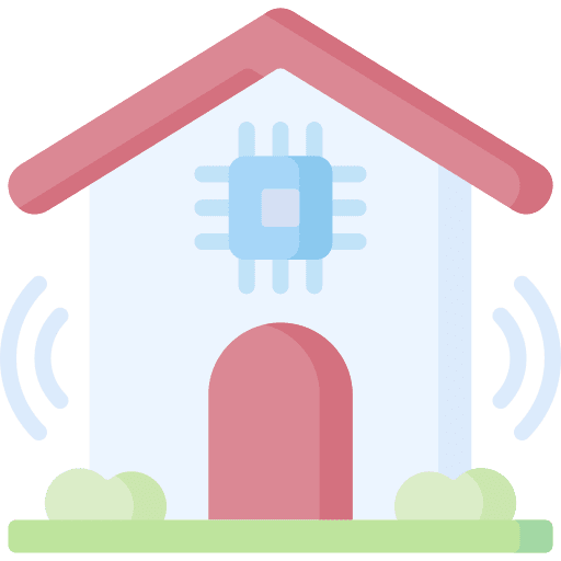 Smart home cpu chip smart home icon