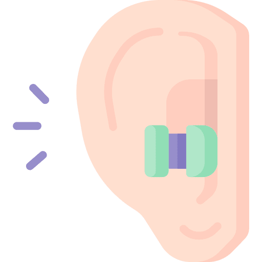 Ear plug wellness ear plug travel icon