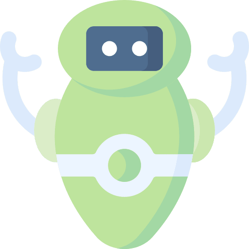 Robot space science fiction technology icon