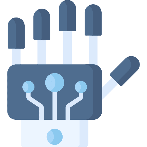 Robotic hand bionic hand robot technology icon