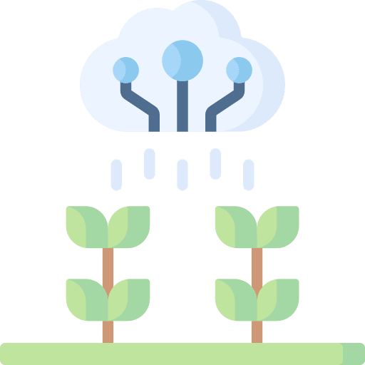 Smart farm nature leaves plant icon