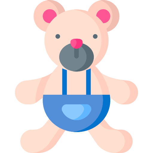Teddy bear animal kid and baby children icon