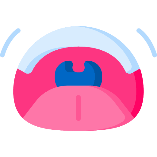 Yawning sleepy oral mouth icon