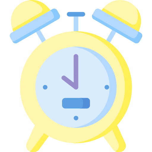 Alarm clock time time and date wake up icon