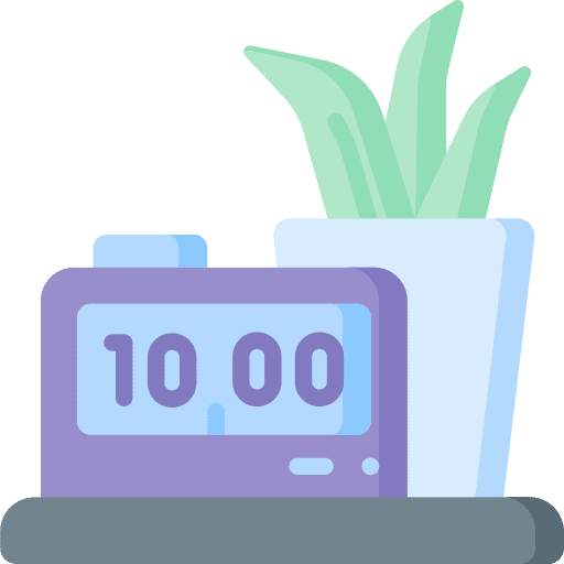 Digital clock time and date digital clock alarm clock icon