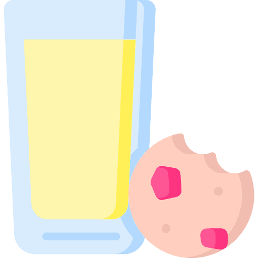 Glass of milk sweet dessert food and restaurant icon