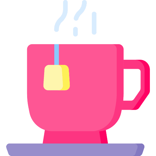 Tea mug herbal saucer cup icon