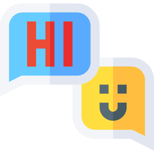 Hi message communications hi icon