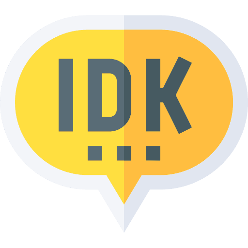Idk speech bubble message communications icon