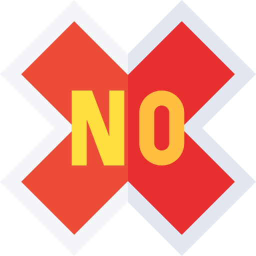 Say no bubbles stop say no icon