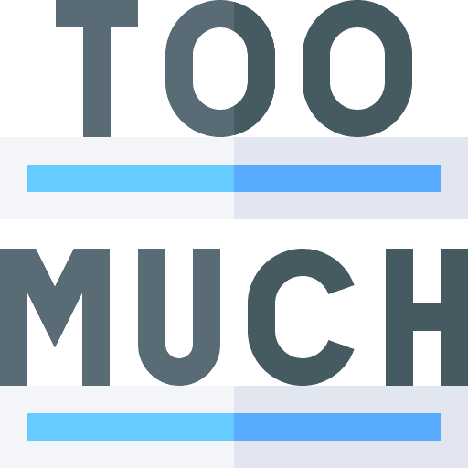 Too much message social media communications icon