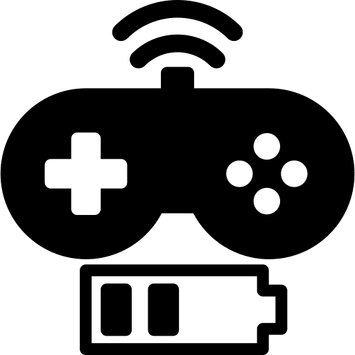 Wireless wireless connectivity game control battery status icon
