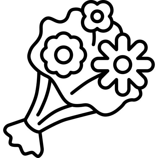 Flower bouquet plant yard flowers icon