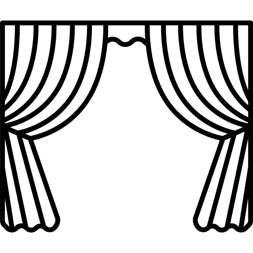 Technology theater scenic curtains icon