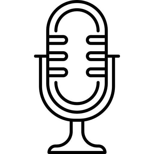 Vintage voice recording radio sing icon