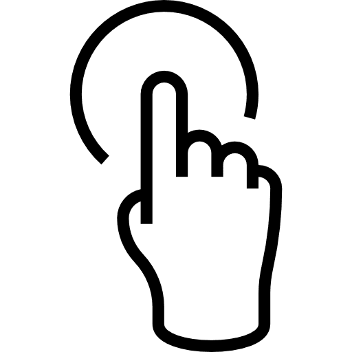 Button push push button hand icon