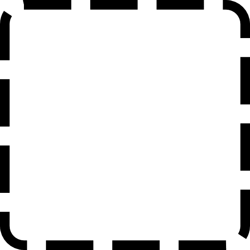 Dot square perimeter border cut icon