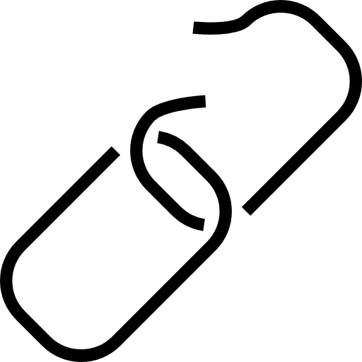Broken link chain linked unchained icon
