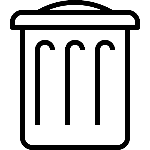 Garbage waste bin can icon