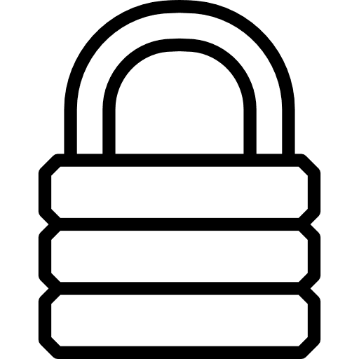 Padlock blocked locked secure icon