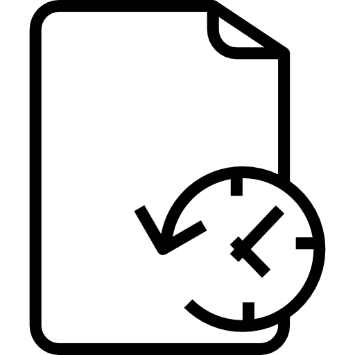 File clock document interface icon