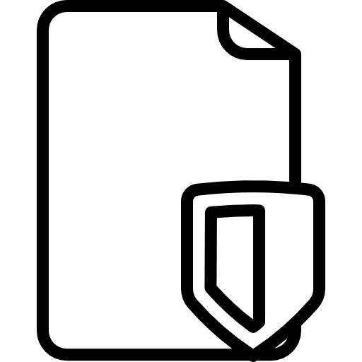File protection shield document icon