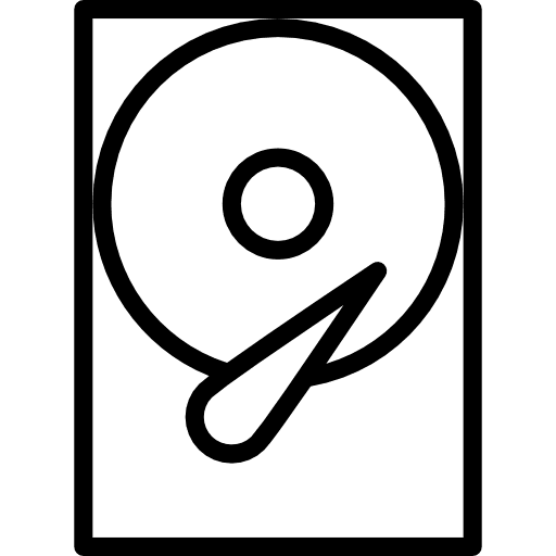 Hard drive hardware computer technology icon