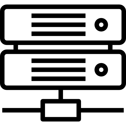 Server technology computing hard drive icon