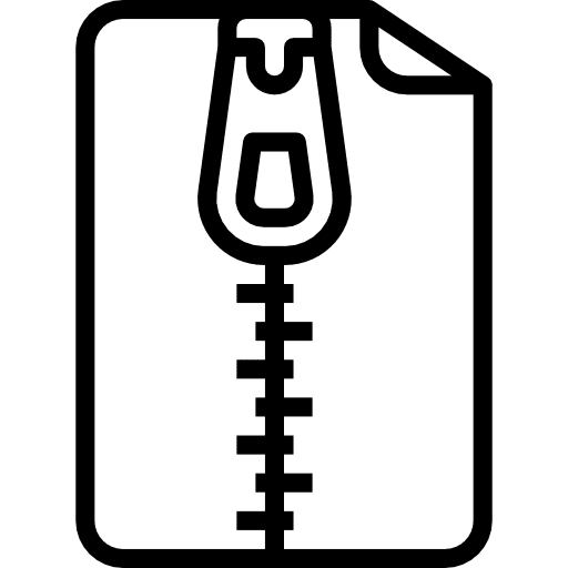 Zip file compressed computing interface icon