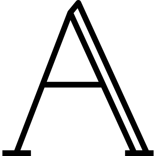 Fonts shapes abecedary alphabet icon