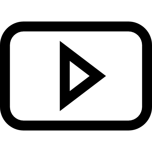 Youtube social media logotype video player icon