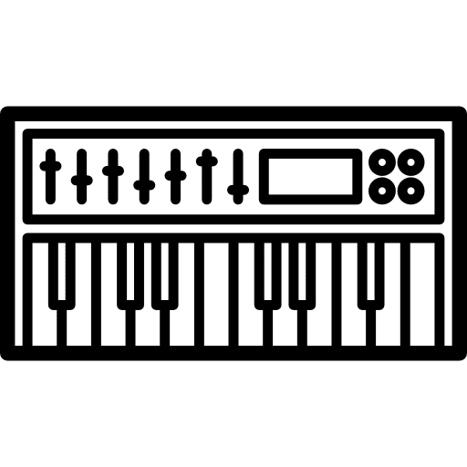 Synthesizer organs electronic musical instrument icon
