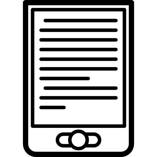 Ebook reader ereader technology icon