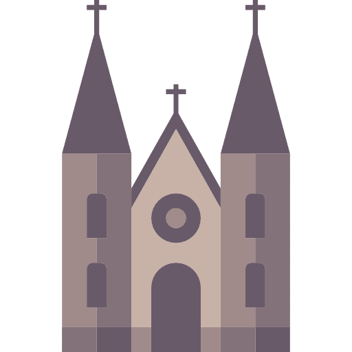 Church buildings christianity religion icon