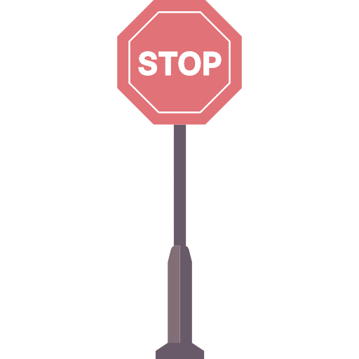 Stop stopping traffic sign signs icon
