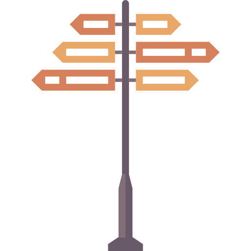 Direction directional pointer panel icon