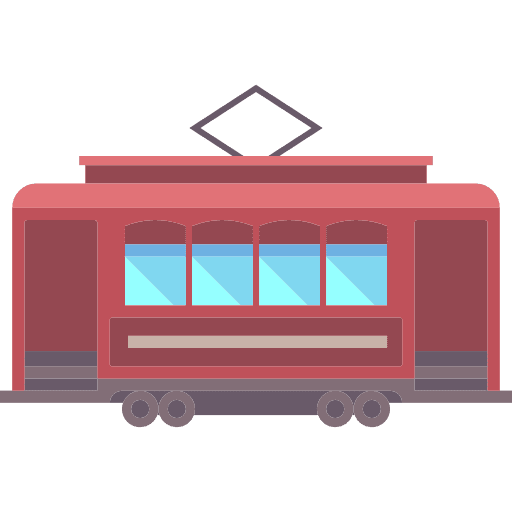 Tram transportation transport vehicle icon