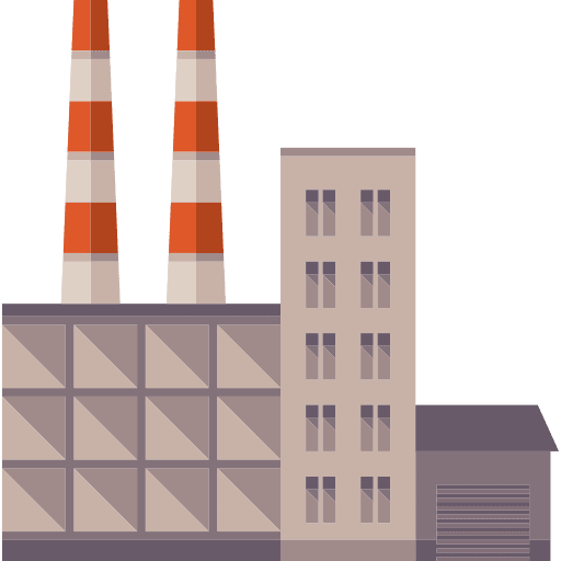 Factory factory pollution contamination icon