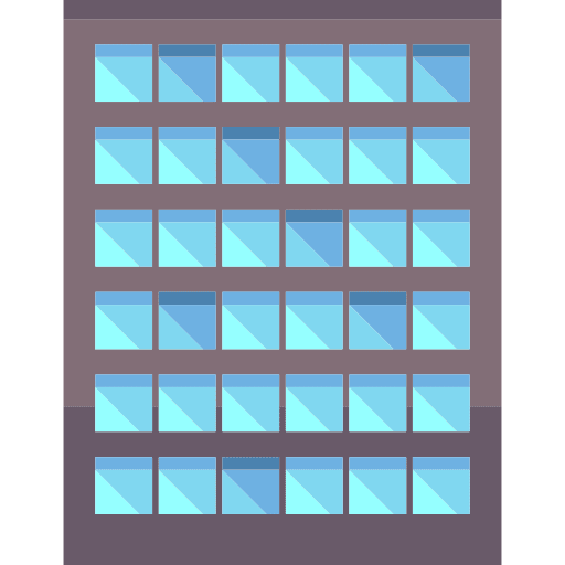 Office block building buildings town icon