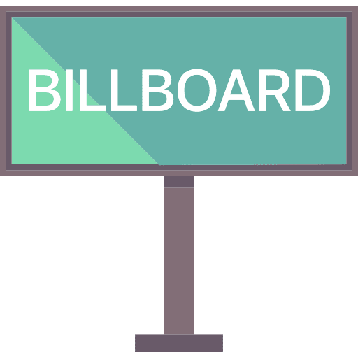 Billboard announcement buildings poster icon