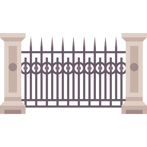 Fence limits tools and utensils garden icon