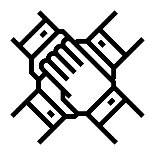 Business partnership union businessmen strategy icon