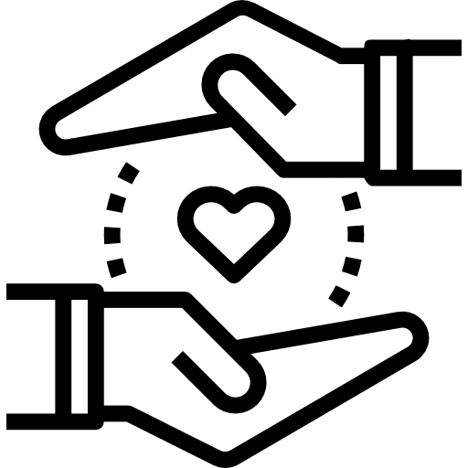 Charity organs care medical icon