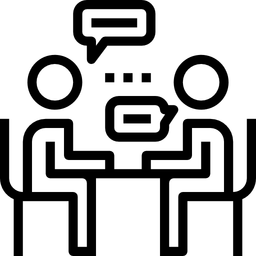 Interview boss business meeting human resources icon