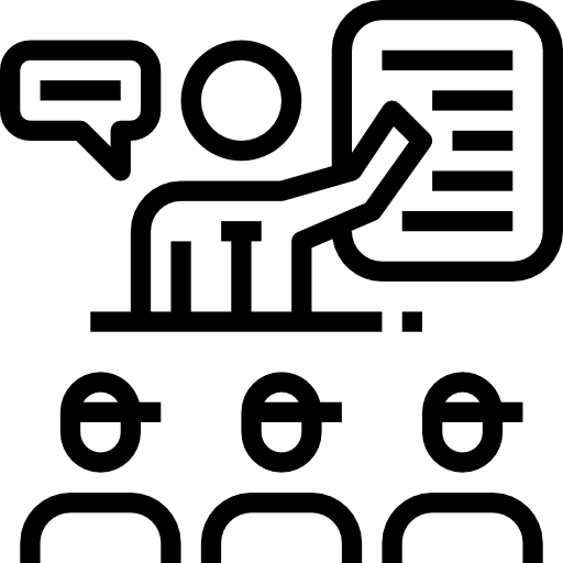 Presentation business analytics stick man icon